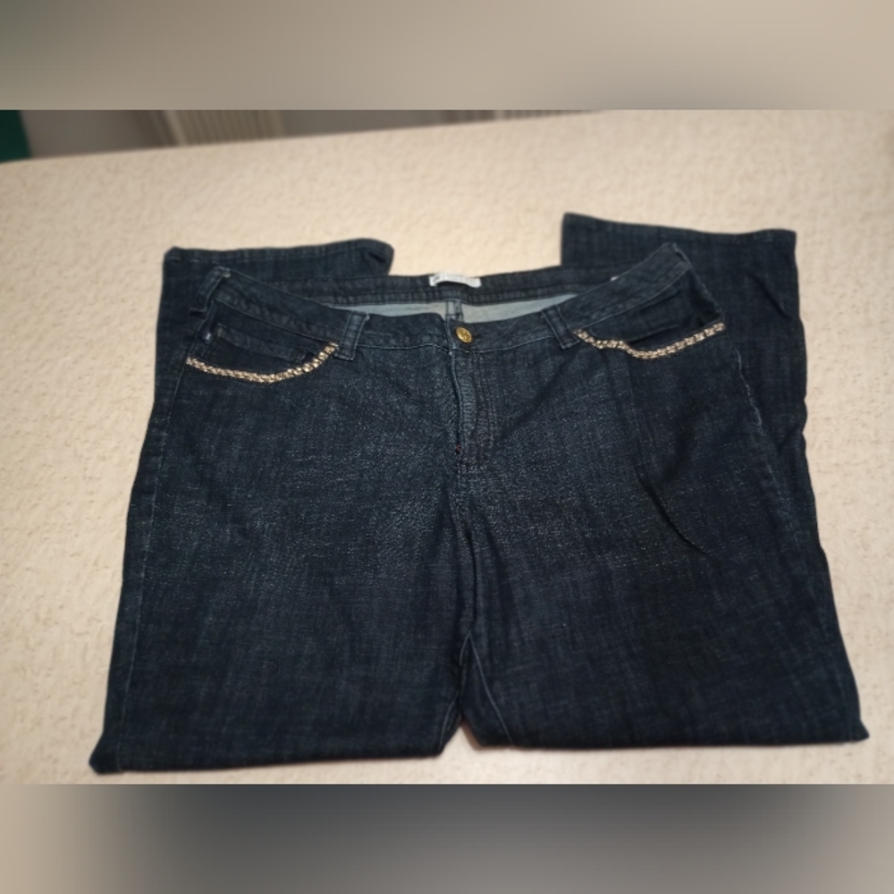 Lee Slender Secret Lower On The Waist Jeans Womens Boot Cut Plus 24W Blue Jeans